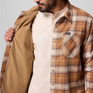Columbia Tan Fleece Lined Shirt Jacket